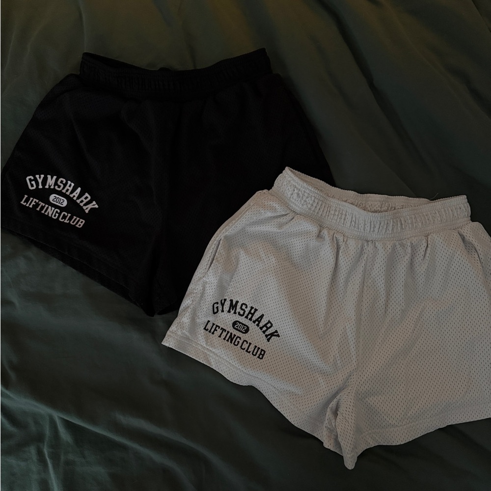 Gymshark Women's Mesh Shorts in Black and White